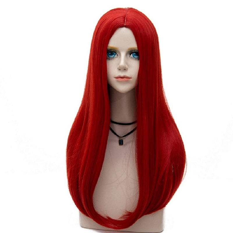 Probeauty 60cm Red Sally Wig for Women, Long Straight Center Part Cosplay Wig for Halloween Costume Party - Image 4